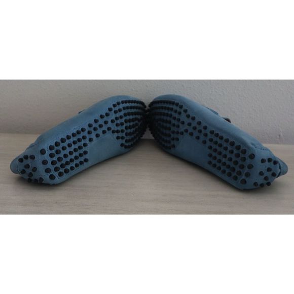 The Mens Store Bloomingdale's Men Sz 8 Light Blue Sued Penny Driver Loafers $145 - Picture 4 of 11